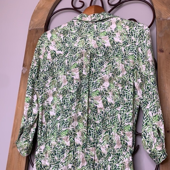 Cabi Leaf Print Midi Wrap Dress - Picture 7 of 9